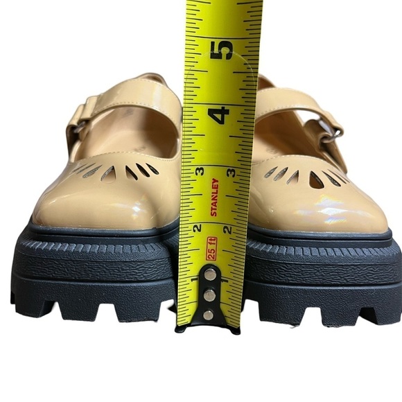 Katy Perry The Geli Combat Mary Jane Lug Sole Beige Shoes Size 7.5M - Like New - Picture 5 of 10
